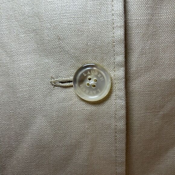 Lauren Ralph Lauren LRL Women’s Linen Blazer Cream Beige Size US 14 - Picture 3 of 8